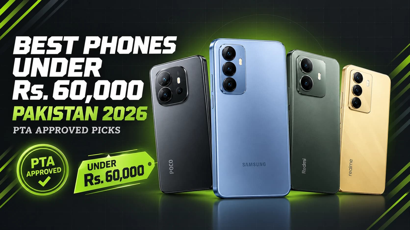 Best Mobile Phones Under Rs. 60,000 in Pakistan (2026): PTA Approved Picks