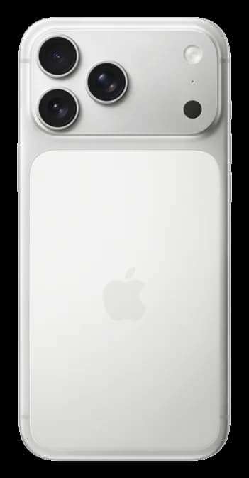 iPhone 17 Pro Max in Silver, back view