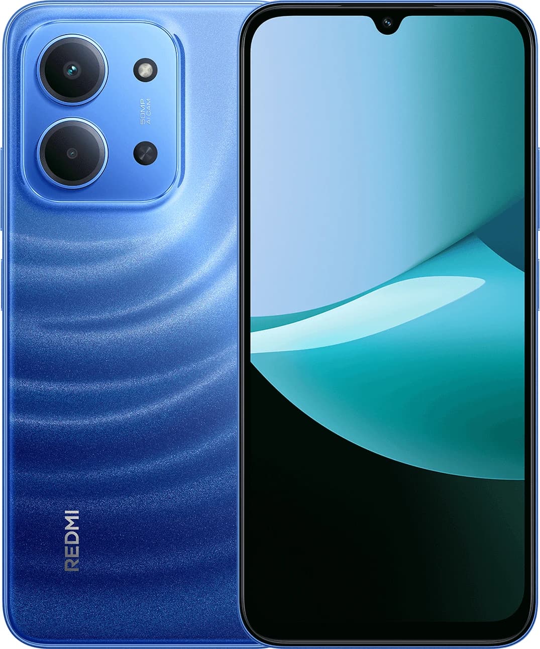 Xiaomi Redmi 15C Moonlight Blue Xiaomi Redmi 15C in Moonlight Blue, front and back view