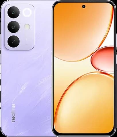 Realme C85 Pro Parrot Purple Realme C85 Pro in Parrot Purple, front and back view