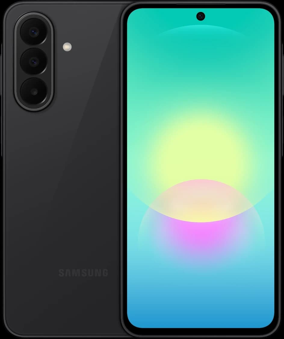 Samsung Galaxy A27 Black Samsung Galaxy A27 in Black, front and back view
