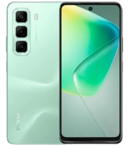 Infinix Hot 50 - Sage Green color front and back design with IPS display with 120 Hz refresh rate and 50 MP + 8 MP + 2 MP camera