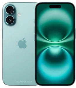 iphone 16 Black front and back design showing OLED display and rear camera module